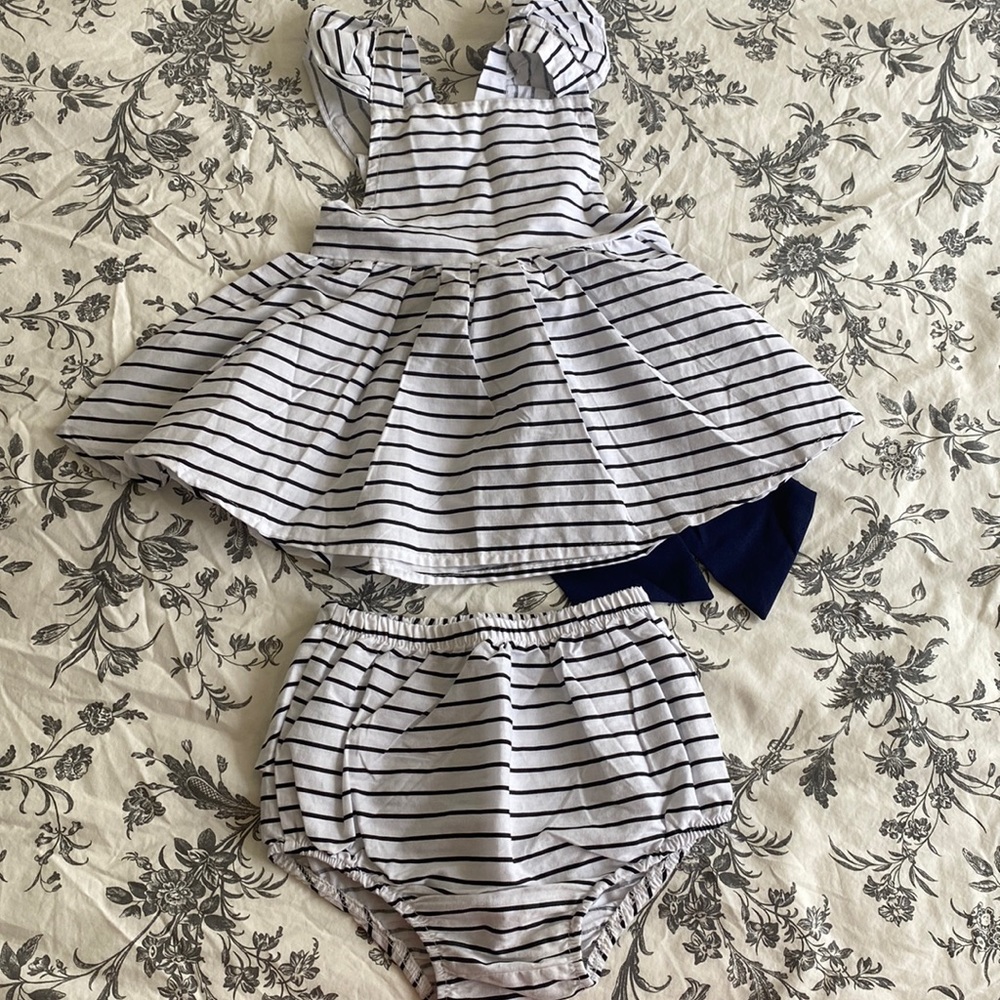 Dress with bloomer, marine, niuniu kids, 18m (90cms)